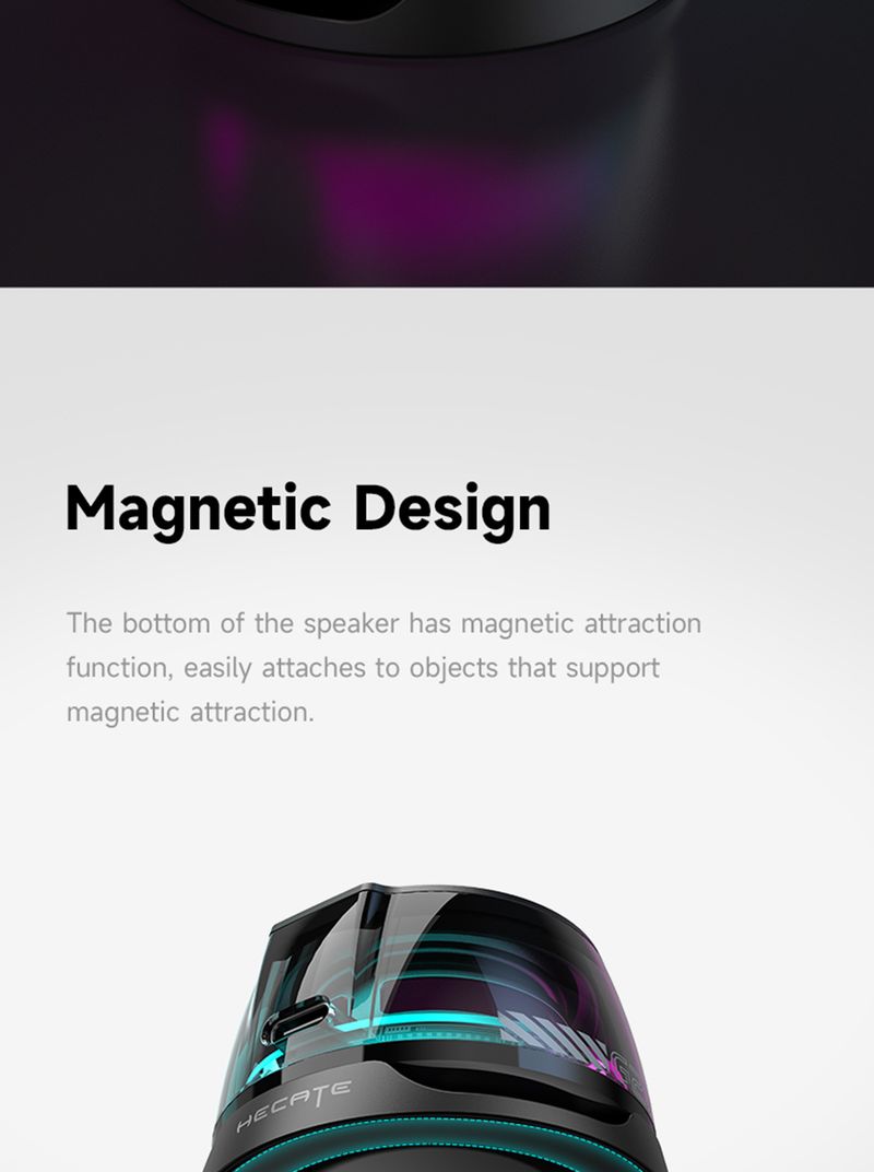 Edifier Hecate G200 Taşınabilir Mini Açık Hava Manyetik Hoparlör Bluetooth 5.3 Rgb Aydınlatma Telefon Tutucu 7 Saat Çalma Süresi_voghion.com