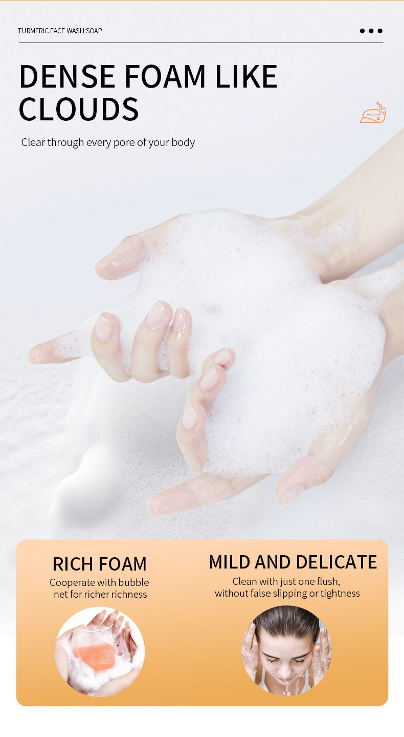 Bsncpley Popolare Sapone Giallo Zenzero Sapone Fatto a Mano con Acido Citrico per il Bagno Lavaggio Detergente, Sapone_voghion.com