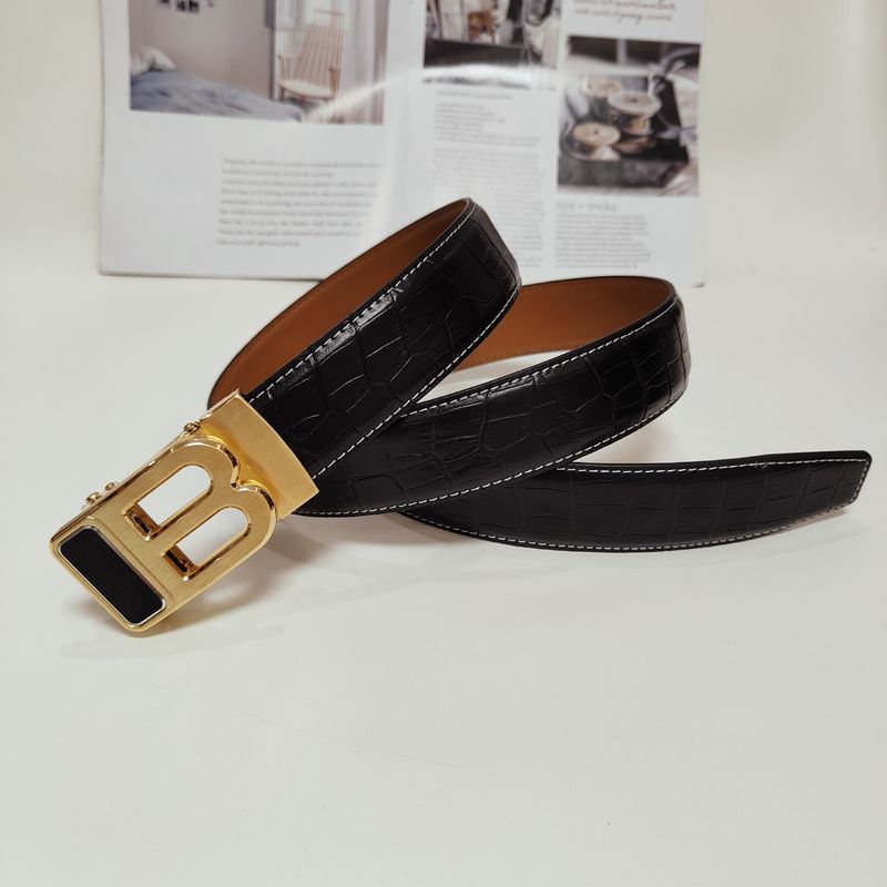 Moški usnjen pas, samodejni pas iz goveje kože, pas za prosti čas, moški pas z jekleno zaponko s krokodiljim vzorcem_voghion.com