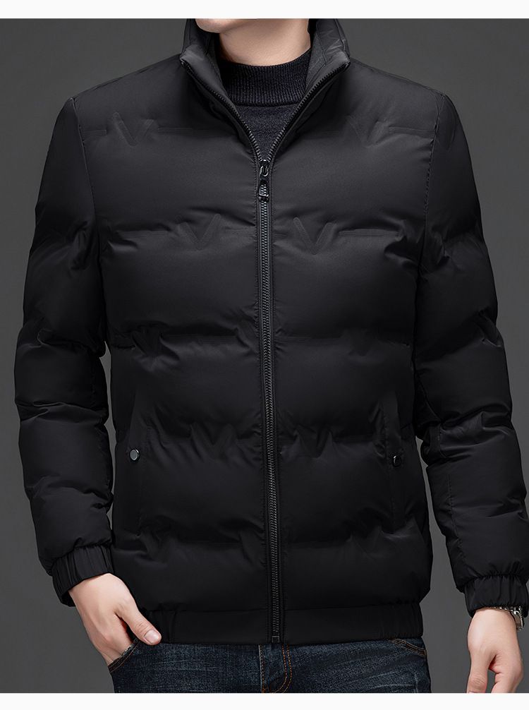 Erkek Kışlık Yün Karışımlı Trençkot - Dik Yaka ve Çok Cepli Kalın Sıcak İş Günlük Ceket, Olgun Beyler İçin Slim Fit_voghion.com