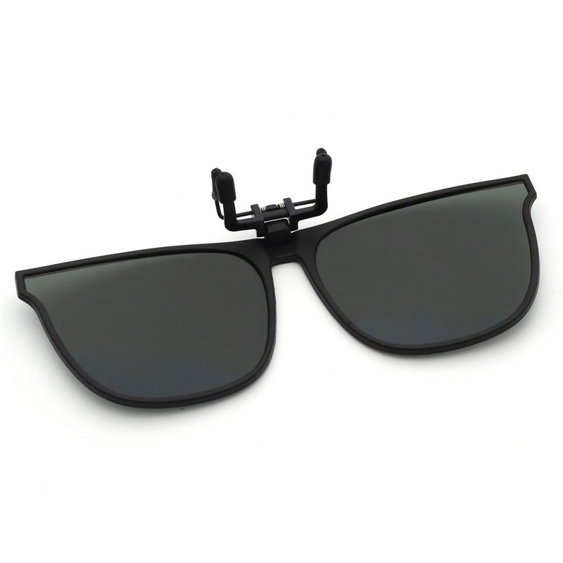 JM Übergroße polarisierte Sonnenbrille zum Anklipsen, modisch, quadratisch, für Damen und Herren, groß, zum Aufklappen, UV400_voghion.com