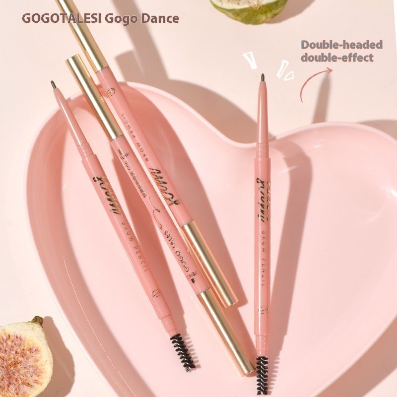 GTALES GOGO Dance Velvet Mist Stylo à sourcils à tête fine pour débutants, double imperméable, résistant à la transpiration et anti-taches_voghion.com