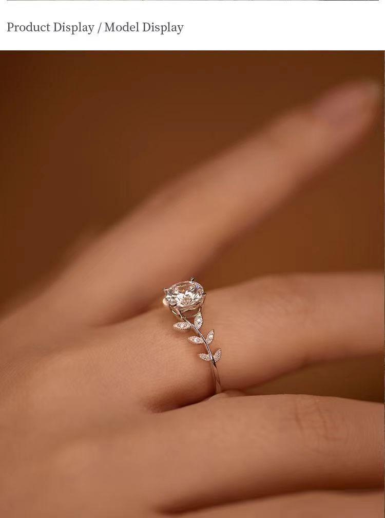 Bague de fiançailles en argent pur avec diamant Mosang Stone 1 carat pour homme_voghion.com