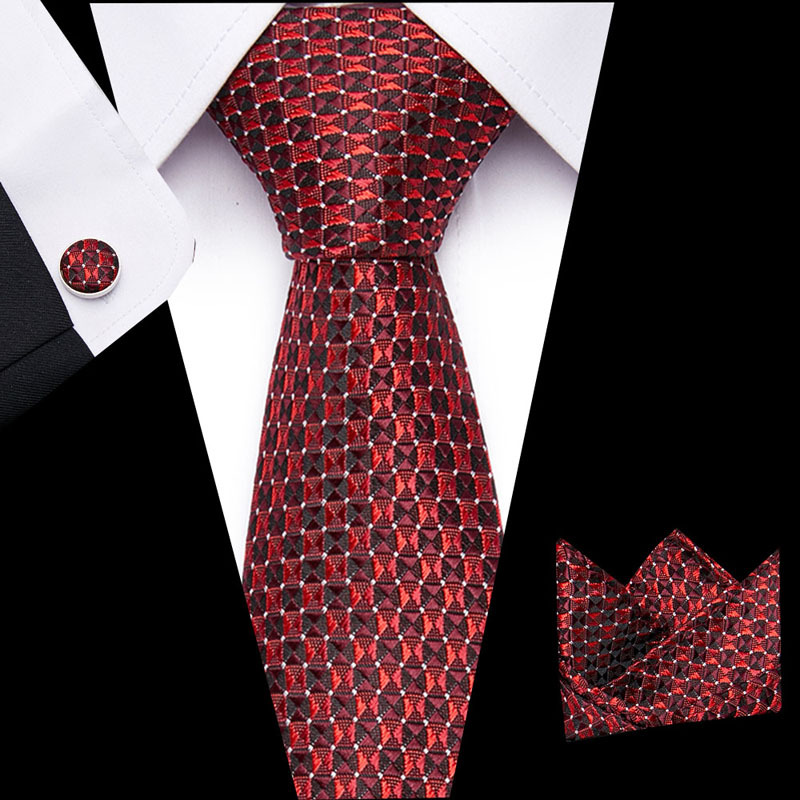 Conjunto masculino de três peças, gravata fashion da série Cashew Flower_voghion.com