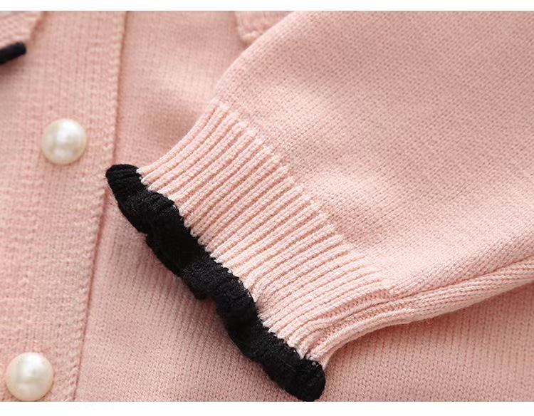 Suéter de punto de dos piezas para niña, edición coreana, otoño/invierno 2022, conjunto de media falda y cárdigan_voghion.com