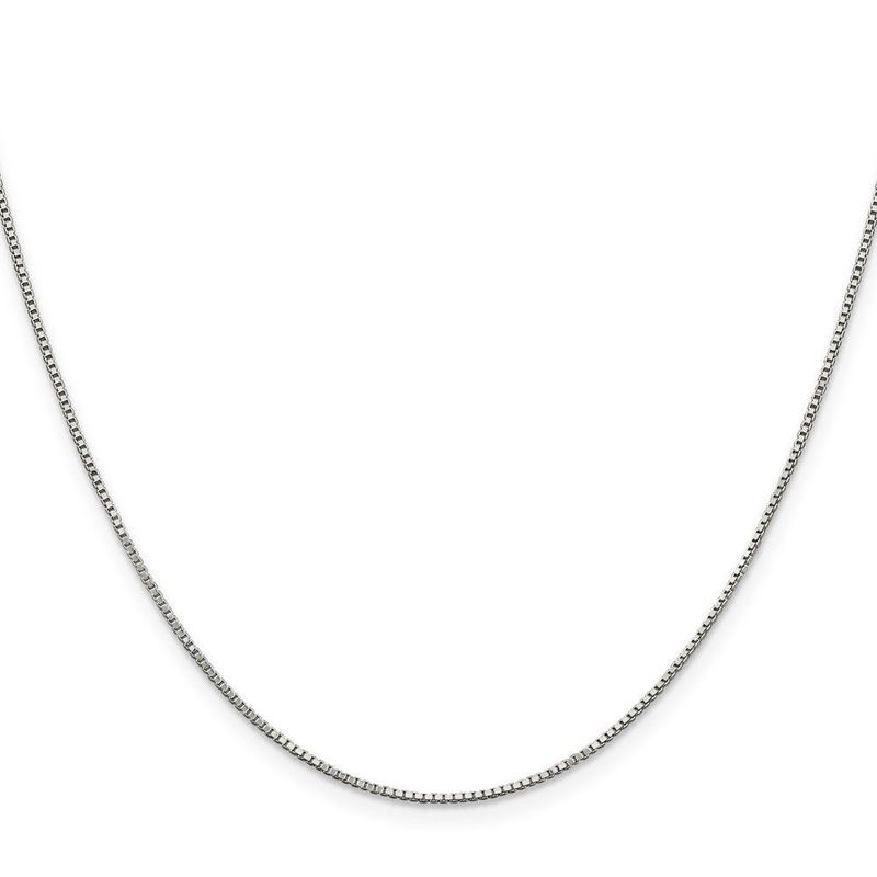 Sterling Silver .9mm Box Chain W/2in Ext._voghion.com