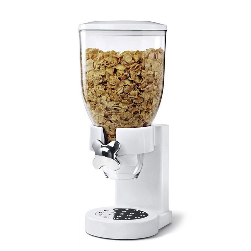 cereal dispemser double head upright plastic wheat machine wheat machine barrel Food Tank TV storage tank_voghion.com