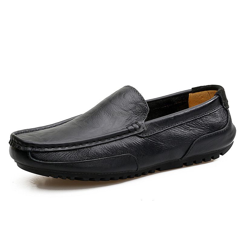 ShoeGlobe, produttore di berretti in stock a lungo termine, scarpe da guida casual da uomo in pelle di grandi dimensioni, in stile britannico_voghion.com