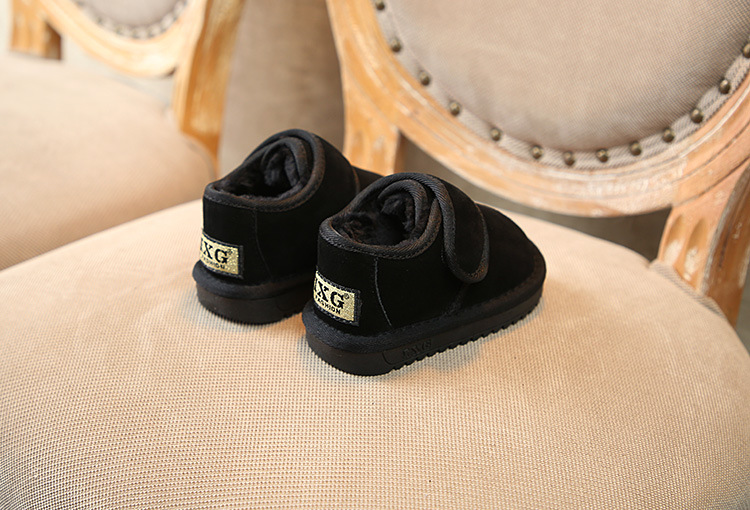 Children's shoes winter baby cotton shoes Korean version children's genuine leather snow boots Korean version thickened_voghion.com