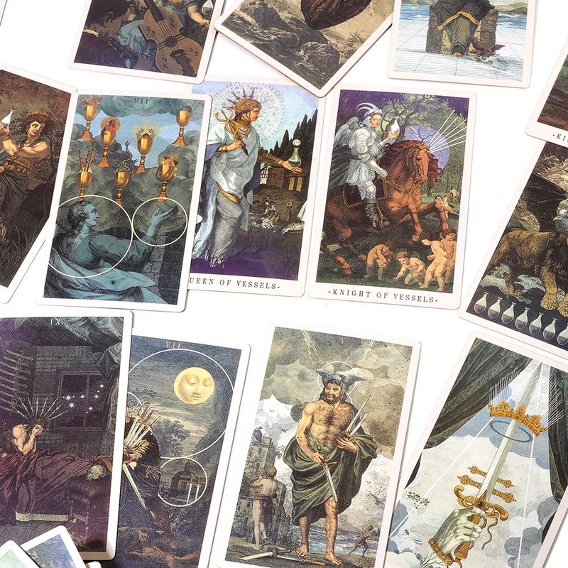 Terra Volatile English Wysokiej Jakości Srebrne Pudełko Prezentowe Twarda Oprawa Laserowa Złocona Tarot Karty_voghion.com