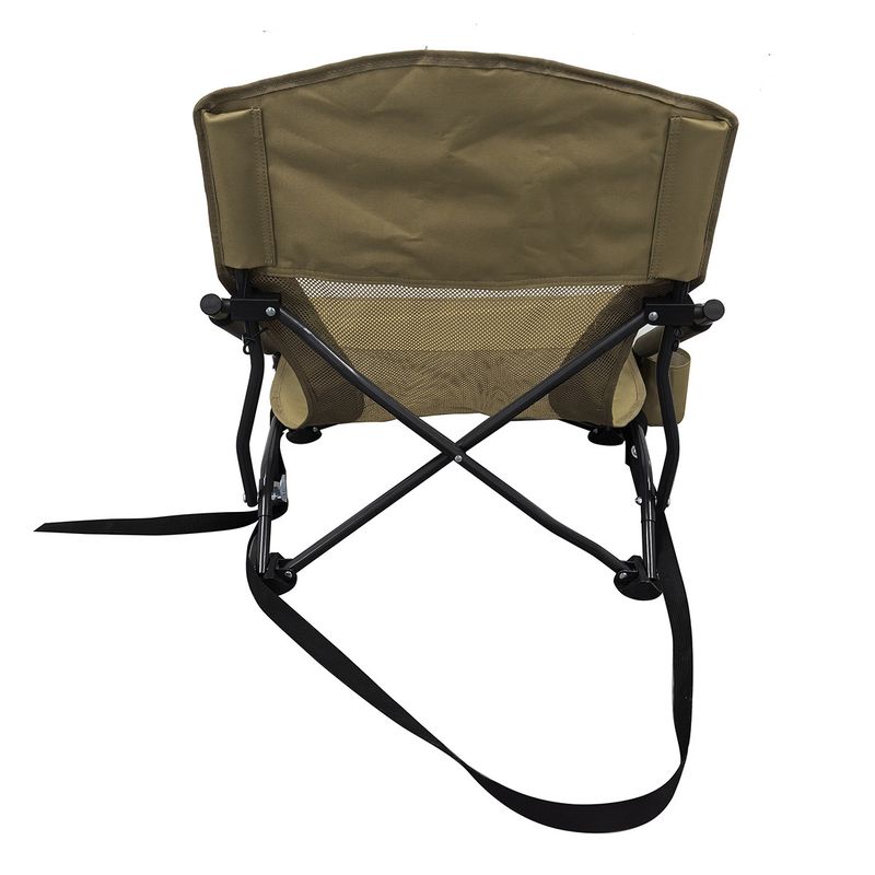 Grenzüberschreitender, tragbarer, faltbarer Angelstuhl mit Rückenlehne für Picknick, Camping und Freizeit – niedriger Hocker_voghion.com