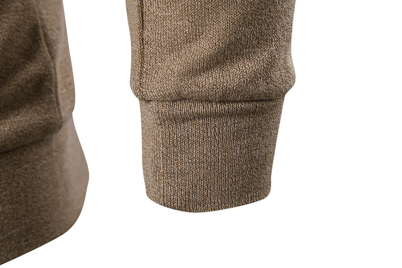 Cardigan couleur unie col V pour homme, pull grande taille_voghion.com
