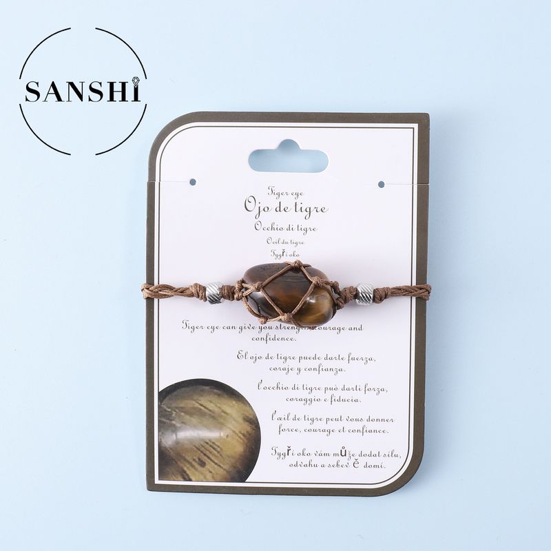 Women's Jewelry Natural Gemstones Natural Crystal Braided Bracelets Stone Bracelets Irregular Gemstones_voghion.com