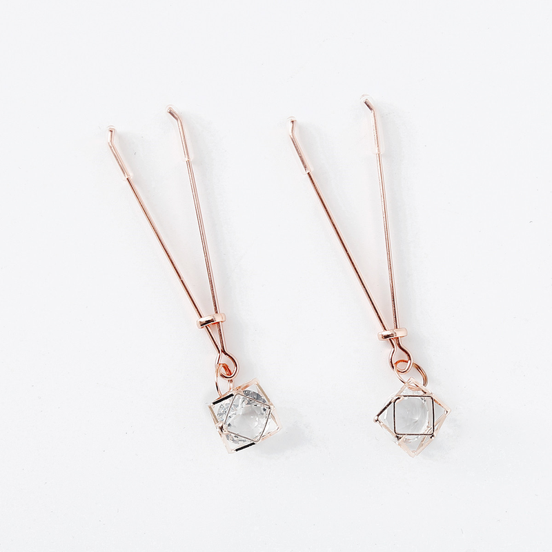 Spielzeug für Sexpaare SM Bondage Nippelclip Metalllegierung Roségold Nippelclip Erwachsenenspielzeug für Paare_voghion.com