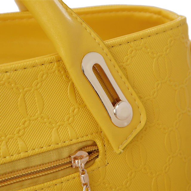 4 pezzi/set set di borse da donna elegante borsa a tracolla in pelle PU moda borse da donna con pochette a tracolla in tinta unita selvaggia_voghion.com