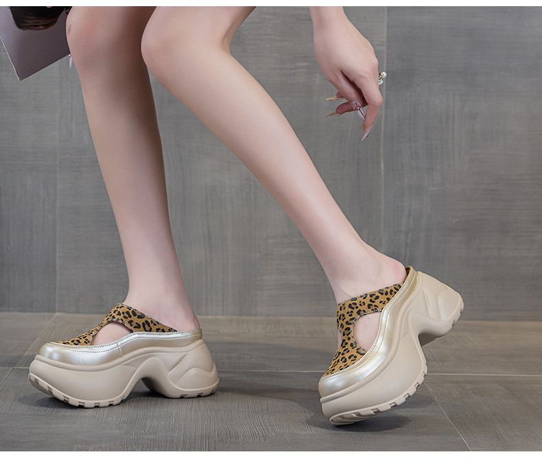 Small Thick-soled Bag Head Slippers Female One Pedal Lazy Wear Casual Versatile Cool Slippers_voghion.com