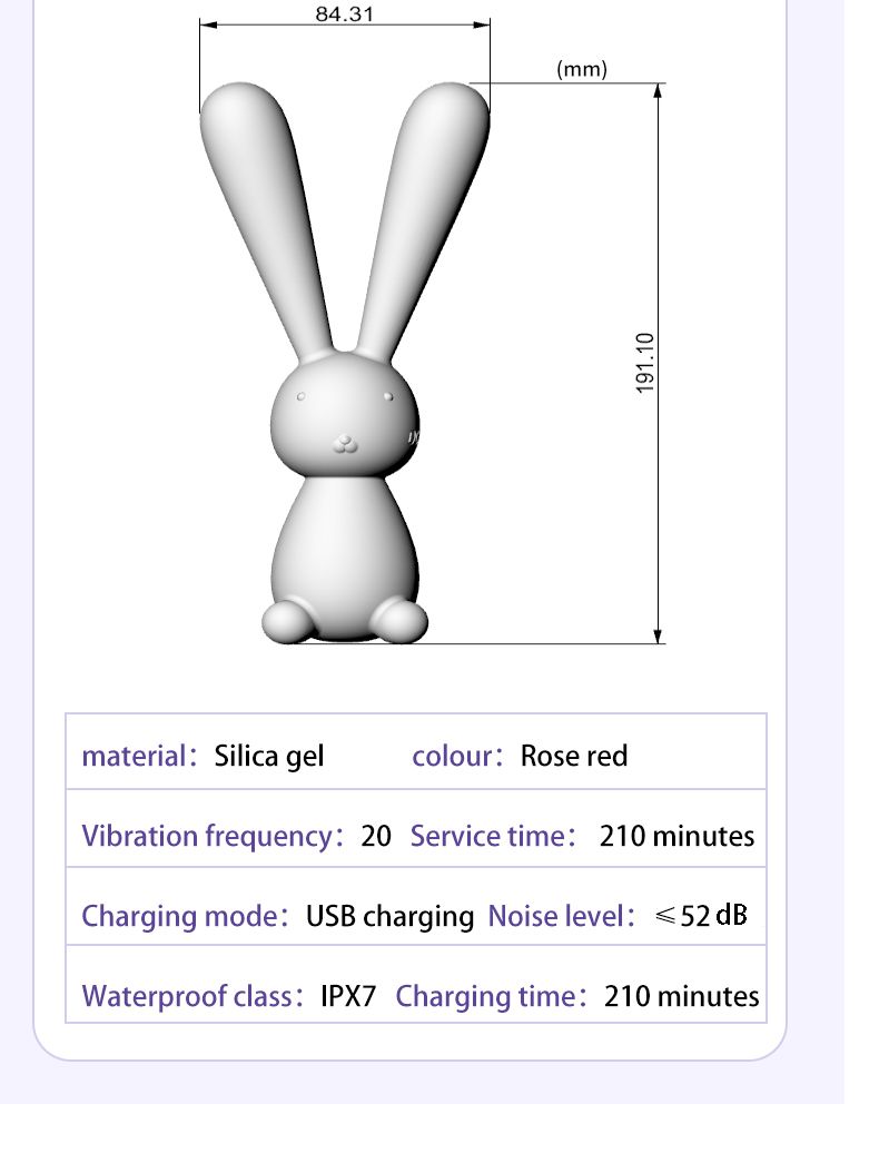 Vibratore a forma di coniglio per punto G per la stimolazione del clitoride femminile, ideale per coppie o sesso da soli_voghion.com