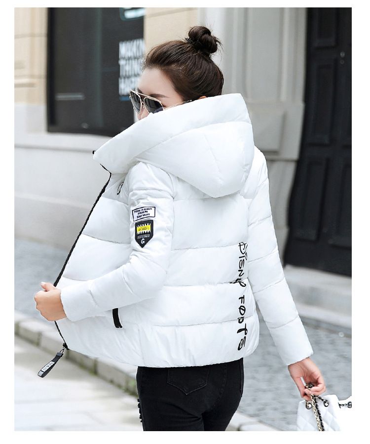 Plus-Size Winter Puffer Jacket – Korean-Inspired Slim-Fit Short Quilted Coat With 3D Textured Panels (White/Pink/Red/Gray/Green/Black)_voghion.com