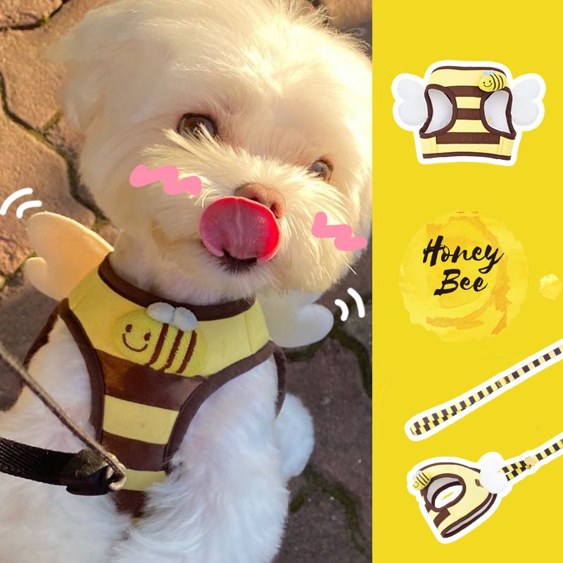 Little Bee Niedliches Hundegeschirr im Westenstil für kleine Hunde zu Hause_voghion.com