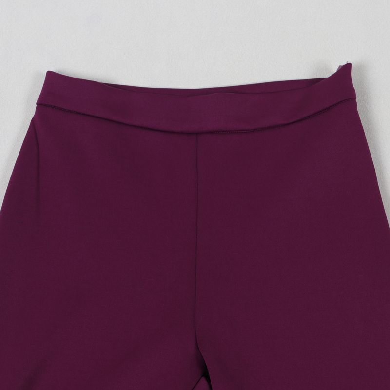 Traje de dos piezas ajustado de manga larga con perlas para mujer_voghion.com