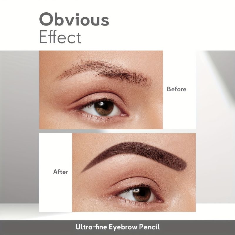 Wenkbrauwversterkers Wenkbrauwpotlood Ultrafijn Driedimensionaal Langdurig Niet-Vlekkerig Driehoekig Wenkbrauwpotlood Make-up Natuurlijke Wilde Wenkbrauw_voghion.com