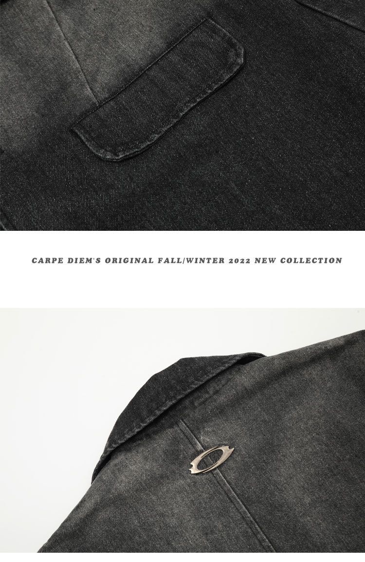 Herren Spray Gradient Denim Jacke Übergroßer Freizeitmantel Modischer Tie-Dye Streetwear Windbreaker für Herbst und Winter_voghion.com
