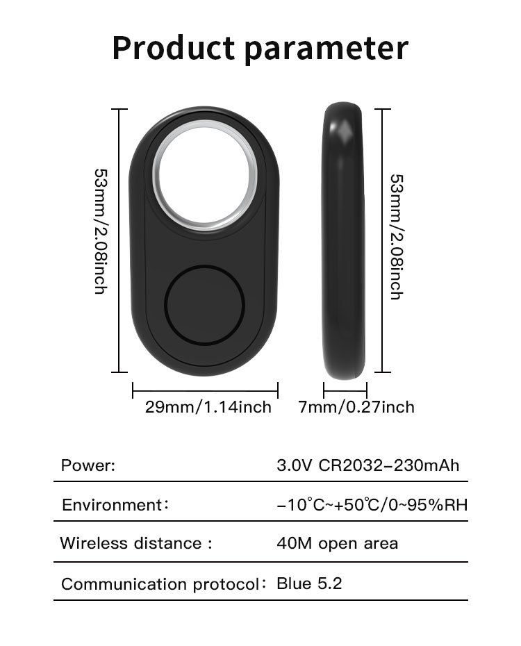 Tracker compatibile con Trova il mio dispositivo - Localizzatore anti-smarrimento per animali domestici e bambini con GPS in tempo reale per l'integrazione con hub_voghion.com
