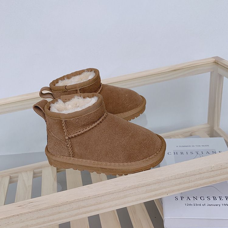 Scarpe per bambini Ragazzi Ragazze Ultra Mini Stivali invernali per bambini Piccoli Stivali da neve caldi alla caviglia morbidi e spessi in pelliccia per bambini Bassi_voghion.com