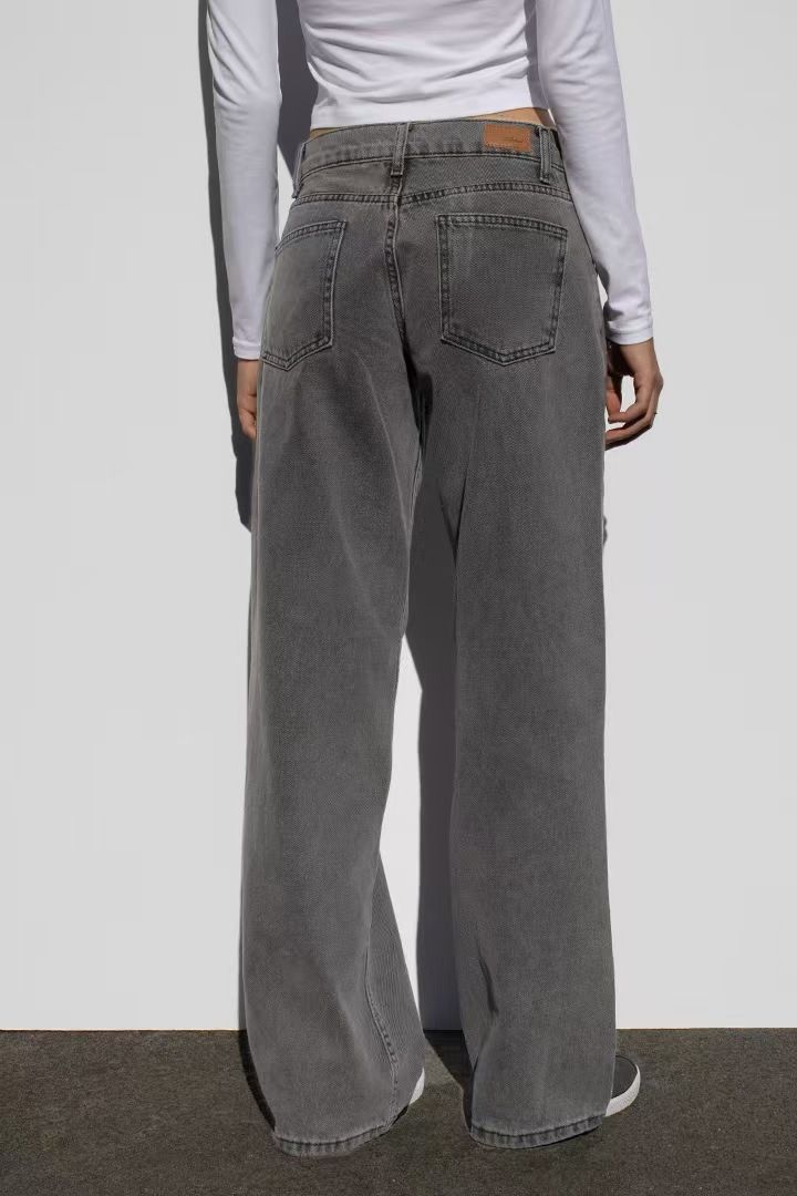 Jeans versatili a vita alta, larghi e drappeggiati, lavati, retrò, dritti, da donna_voghion.com