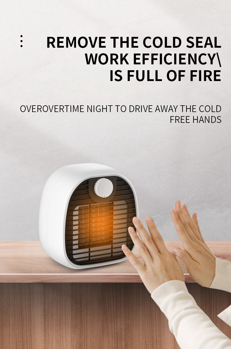 Mini Indoor Electric Heater, Fast Heating Desktop Warmer For Office And Small Spaces, Compact And Portable Design, Safe For Dormitory, US/EU Standard_voghion.com