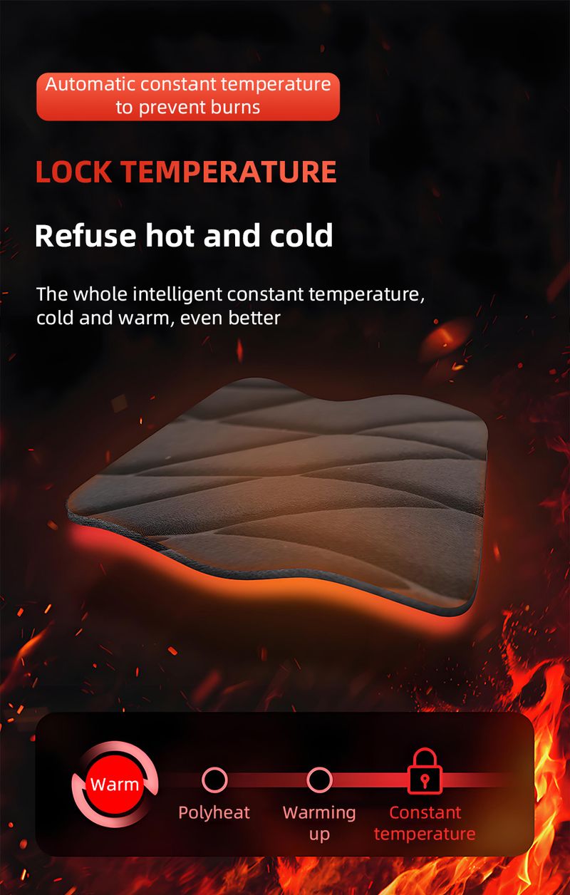 12V Cushion Covers Winter Seat Heater Car Accessories Heating Pads Universal Available In Black Red_voghion.com