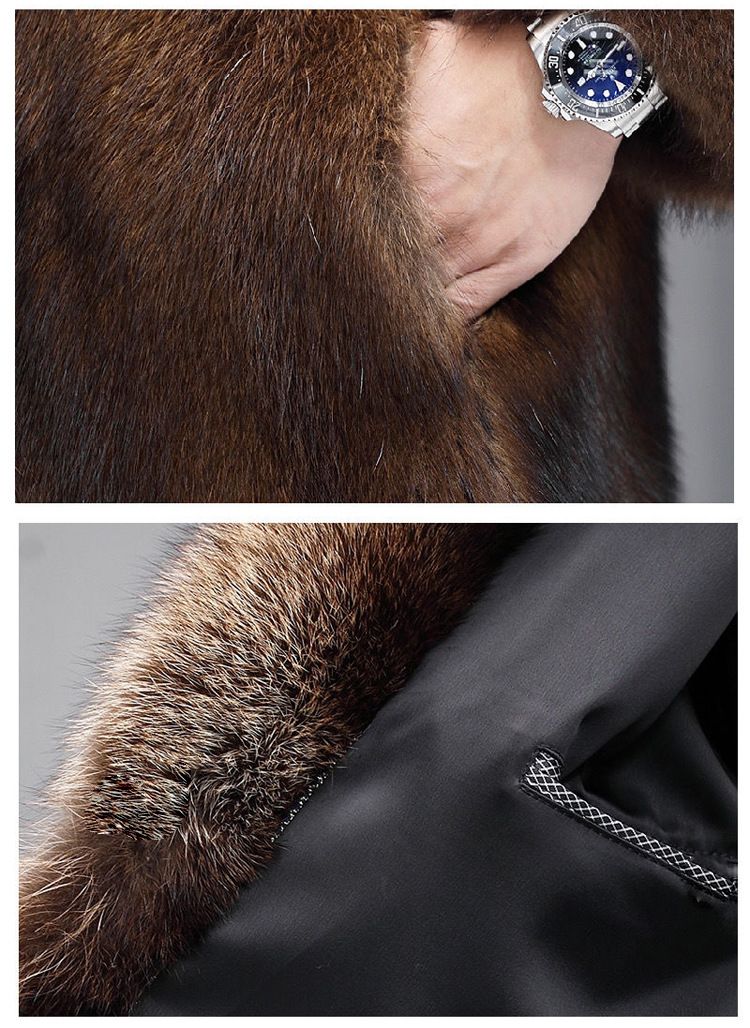 Herrenbekleidung Herren Winterpelzmantel mit Kapuze, langer Nerzimitatmantel, lockerer, lässiger, warmer Pelzmantel, große Größe_voghion.com