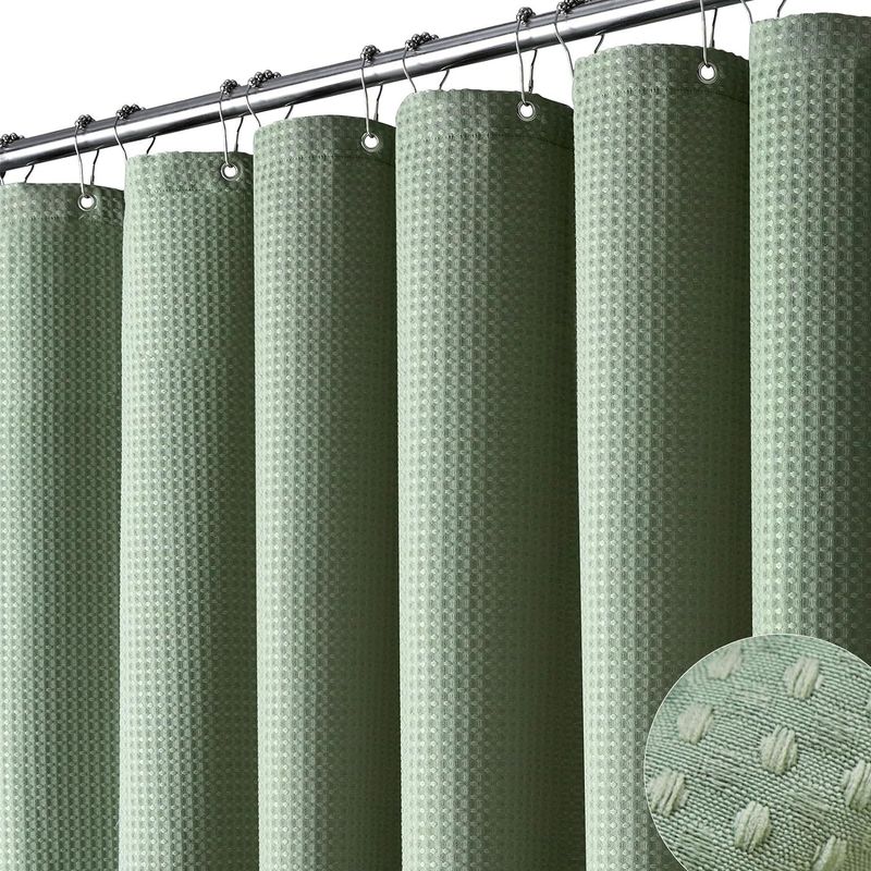 Cortinas de chuveiro Waffle à prova d'água, mais vendidas, cortina de banheiro, cortina de chuveiro multicolorida, opcional, grande quantidade preferencial_voghion.com