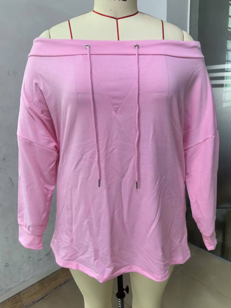 Lässiges schulterfreies Damen-Top mit Kordelzugdetail – stilvolle und bequeme Bluse mit lockerer Passform für den Alltag_voghion.com