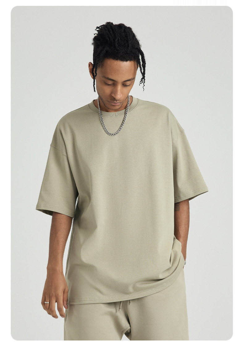 Sommer Kurzarm Herren Schulter Drop Ärmel Halbarm T-Shirt Pullover Herrenbekleidung_voghion.com