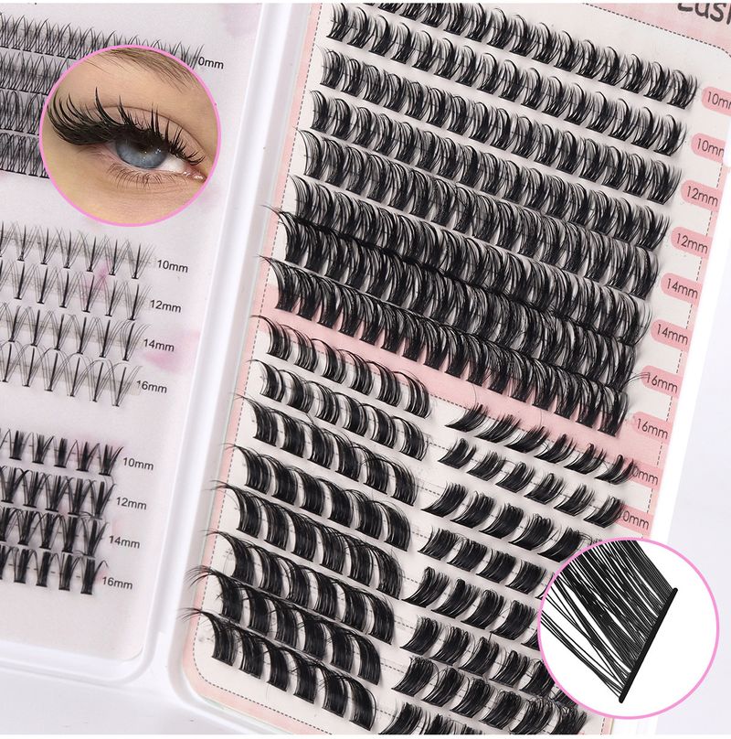 False Eyelashes Eyelash Book DIY Segmented Eyelashes Upper Eyelashes Lower Eyelashes Collection Set False Eyelashes Natural Single Cluster Eyelashes_voghion.com