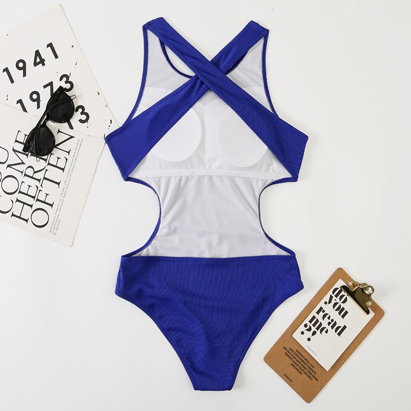 Kadınlar için seksi çok renkli tek parça bikini kadın mayo_voghion.com