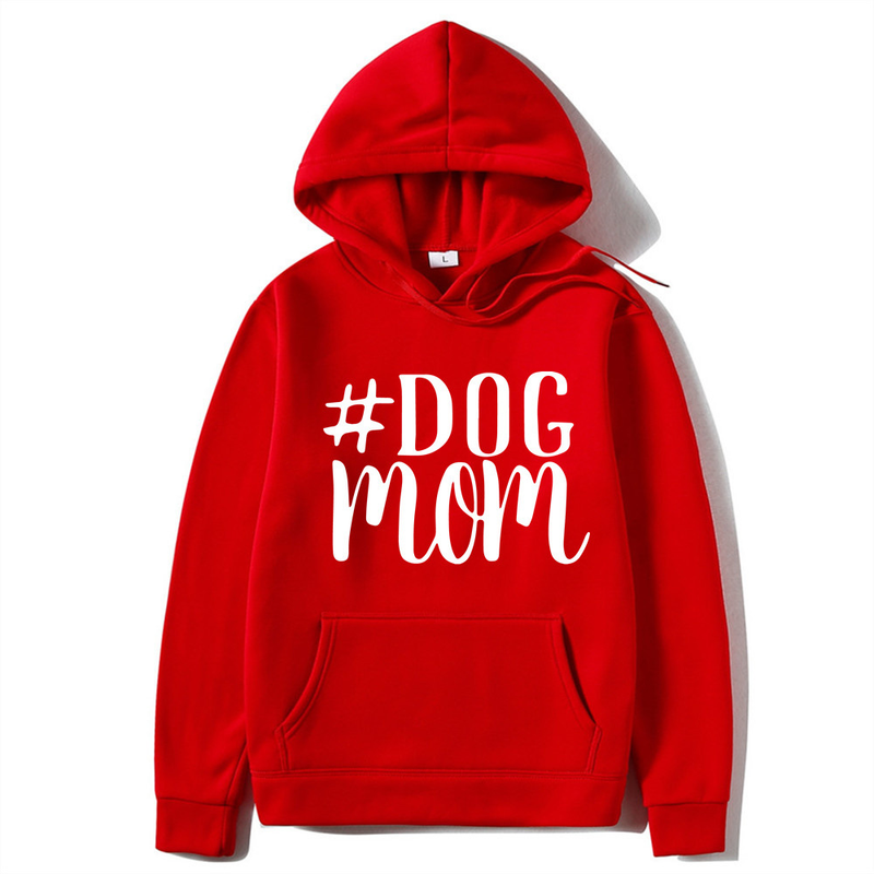Dog Mom Letter Round Neck Pullover Sweater Autumn/Winter New Pullover Top Underlay_voghion.com