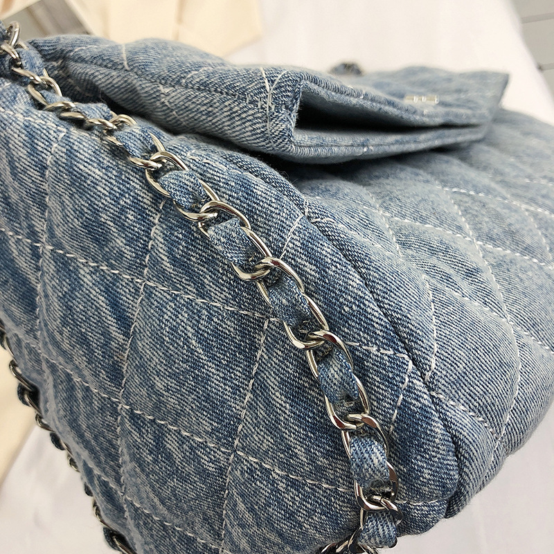 Borsa da donna di fascia alta Borsa da donna 2023 New Fashion Borsa a tracolla a prezzo singolo Denim Borsa tote versione coreana di grande capacità_voghion.com