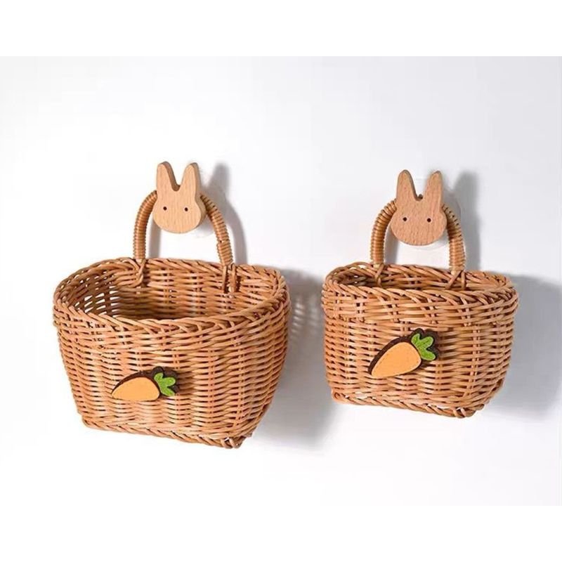 Cesto portaoggetti da parete in rattan intrecciato, piccolo, per fiori, da appendere, per cucina, in bambù, con testa di cipolla e aglio_voghion.com