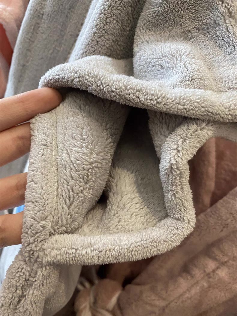 Szlafrok dla dorosłych typu wrap-style, damski, jesień/zima, nowy, o doskonałej chłonności_voghion.com