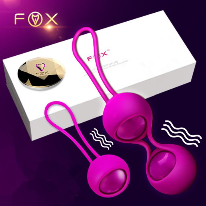 Silicone FOX Balls With Smart Touch Control, Vibrating Kegel Vaginal Tightening Exercise Balls, Vibrator, Adult Intimate_voghion.com