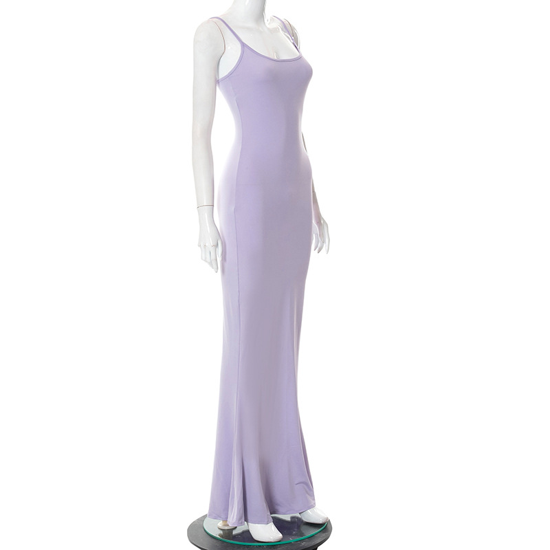 Women's room peach pure slimming peach hip strap long fishtail skirt_voghion.com