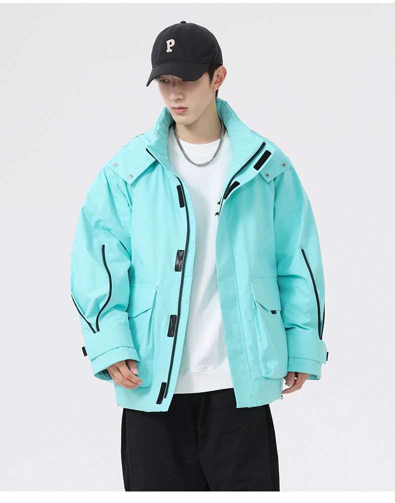 Giacca invernale impermeabile da uomo e da donna con fodera in grafene - Parka con cappuccio e isolamento termico per coppie e attività all'aperto_voghion.com