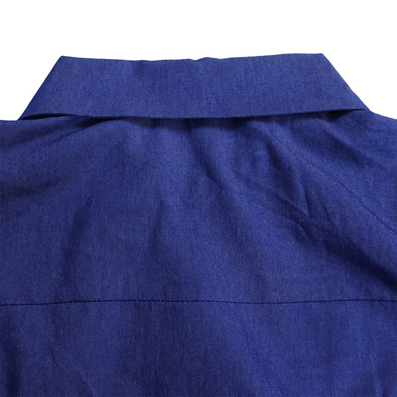 C8551 autumn and winter new large size women's fashion casual denim splicing printed long skirt big swing foreign trade dress_voghion.com
