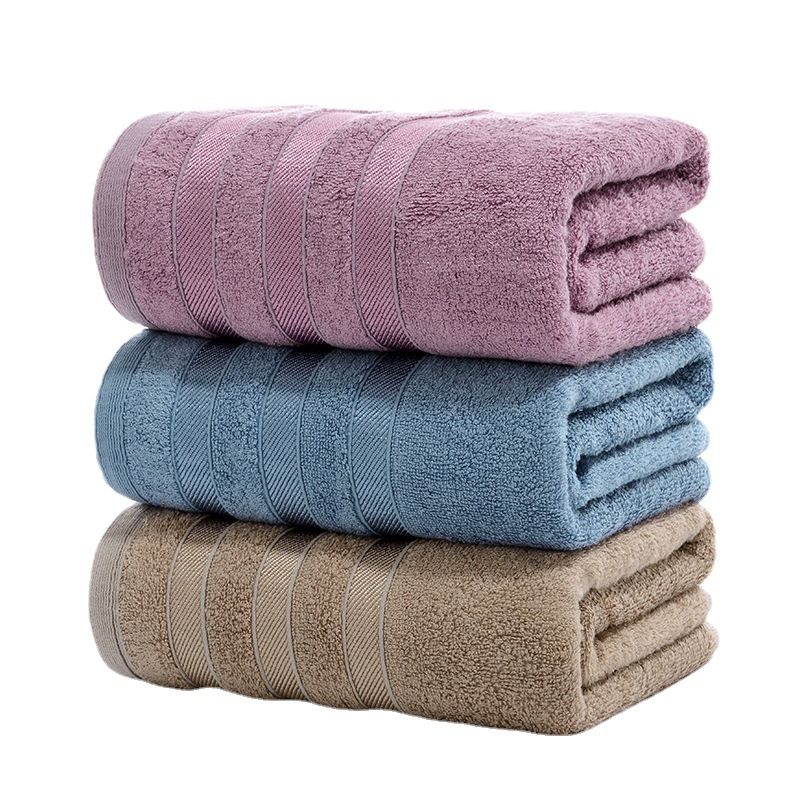 Bamboo fiber cut-off dark color bath towel, soft absorbent towel, home and daily embroidery gift_voghion.com