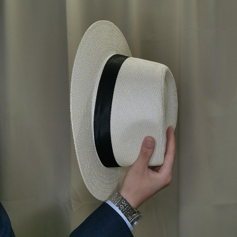 Neu eingetroffen Mode Sommer Casual Unisex Strand Große Krempe Jazz Sonne Panama Papier Stroh Frauen Männer Cowboy Fedora Hut Gangster_voghion.com
