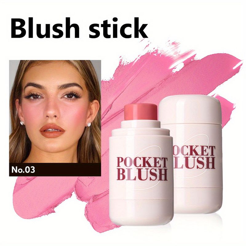 Cream Blush Lightweight Formula, Natural Color, Long-Lasting - Easy To Blend, Multi-Functional For Daily/Stage/Evening Makeup_voghion.com