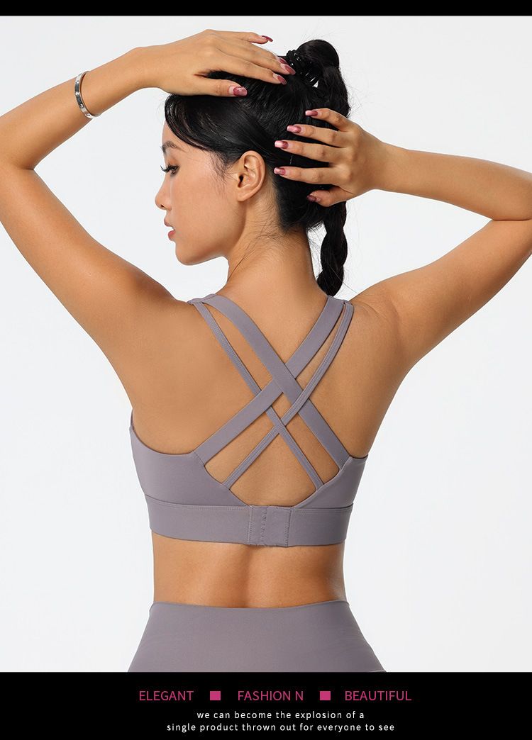Women's Intimates Nude One Piece Fixed Cup Yoga Spots Ba Beautiful Back Beathable Quick Dying Running Fiess_voghion.com