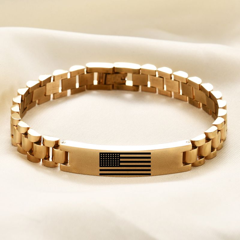 Herrenarmband aus Edelstahl mit amerikanischer Flagge – patriotisches Herz-Design, langlebig, 10 mm breit, Unisex-Geschenk für Weihnachten, Reisesouvenir und Alltagskleidung_voghion.com